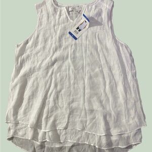 Chic White Layered Tank Top